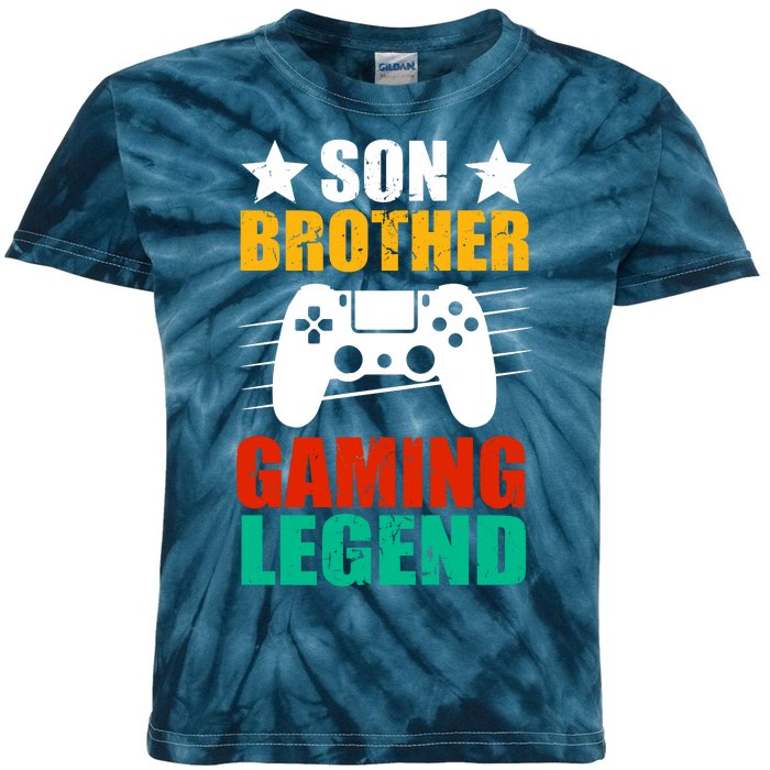 Son Brother Gaming Legend Kids Tie-Dye T-Shirt