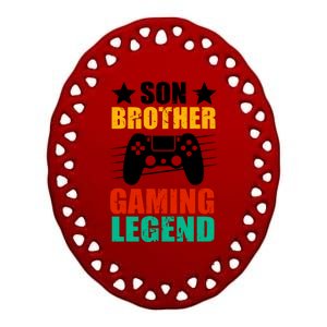 Son Brother Gaming Legend Ceramic Oval Ornament