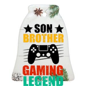 Son Brother Gaming Legend Ceramic Bell Ornament