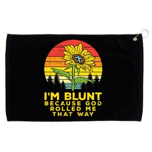 Sunflower Blunt God Rolled Me Jesus Religious Christian Gift Grommeted Golf Towel