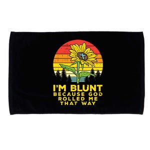 Sunflower Blunt God Rolled Me Jesus Religious Christian Gift Microfiber Hand Towel