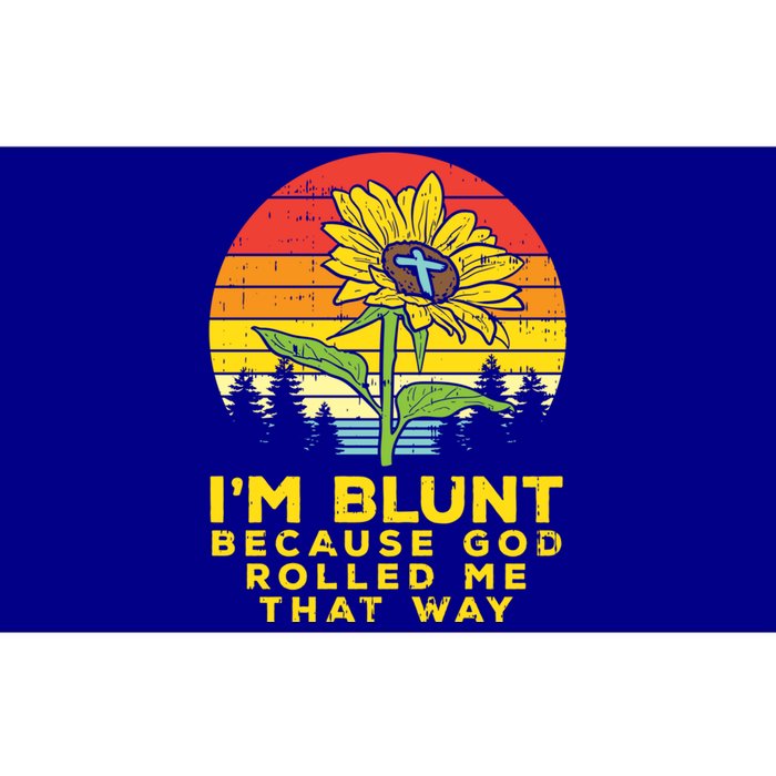 Sunflower Blunt God Rolled Me Jesus Religious Christian Gift Bumper Sticker