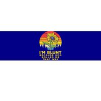 Sunflower Blunt God Rolled Me Jesus Religious Christian Gift Bumper Sticker