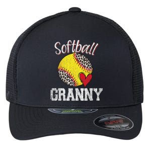 Softball Baseball Granny Leopard Mothers Day Gifts Flexfit Unipanel Trucker Cap