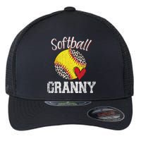 Softball Baseball Granny Leopard Mothers Day Gifts Flexfit Unipanel Trucker Cap