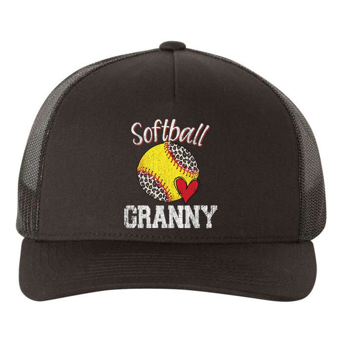 Softball Baseball Granny Leopard Mothers Day Gifts Yupoong Adult 5-Panel Trucker Hat