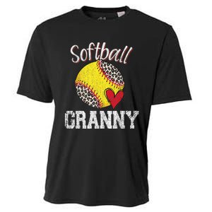 Softball Baseball Granny Leopard Mothers Day Gifts Cooling Performance Crew T-Shirt