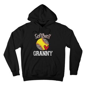 Softball Baseball Granny Leopard Mothers Day Gifts Hoodie