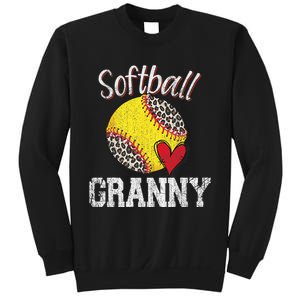 Softball Baseball Granny Leopard Mothers Day Gifts Sweatshirt