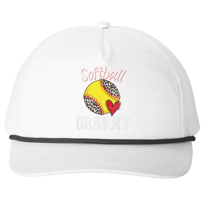 Softball Baseball Granny Leopard Mothers Day Gifts Snapback Five-Panel Rope Hat