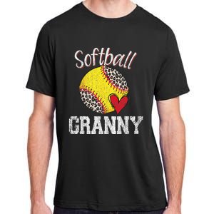 Softball Baseball Granny Leopard Mothers Day Gifts Adult ChromaSoft Performance T-Shirt