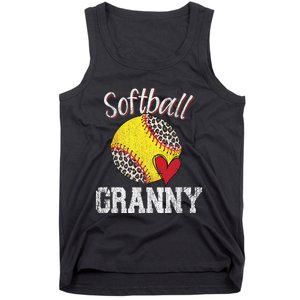 Softball Baseball Granny Leopard Mothers Day Gifts Tank Top