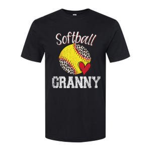 Softball Baseball Granny Leopard Mothers Day Gifts Softstyle CVC T-Shirt