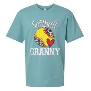 Softball Baseball Granny Leopard Mothers Day Gifts Sueded Cloud Jersey T-Shirt