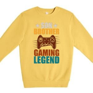 Son Brother Gaming Legend Gamer Premium Crewneck Sweatshirt