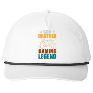 Son Brother Gaming Legend Gamer Snapback Five-Panel Rope Hat