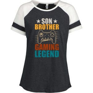 Son Brother Gaming Legend Gamer Enza Ladies Jersey Colorblock Tee