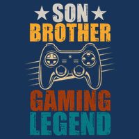 Son Brother Gaming Legend Gamer 7 Panel Mesh Trucker Snapback Hat