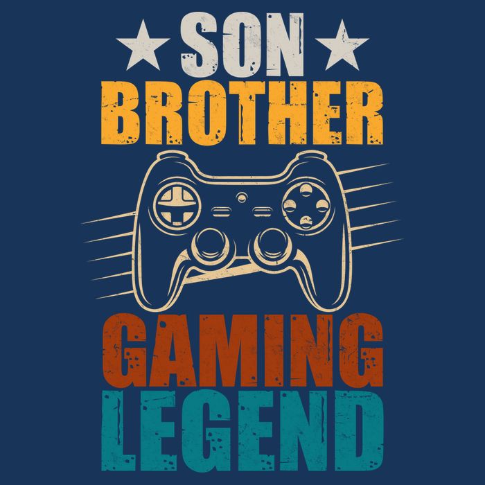 Son Brother Gaming Legend Gamer 7 Panel Mesh Trucker Snapback Hat