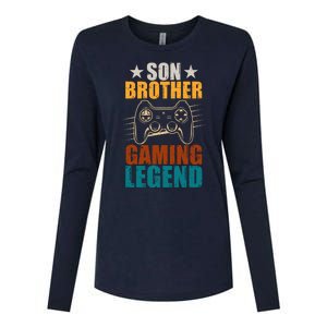 Son Brother Gaming Legend Gamer Womens Cotton Relaxed Long Sleeve T-Shirt