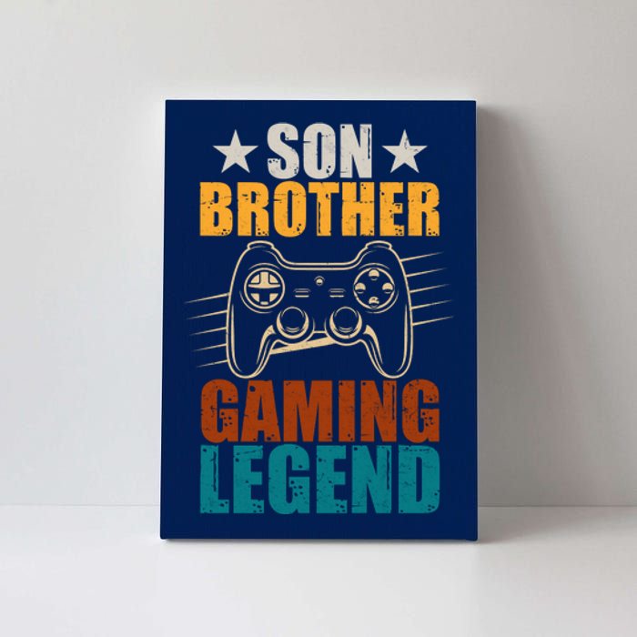 Son Brother Gaming Legend Gamer Canvas