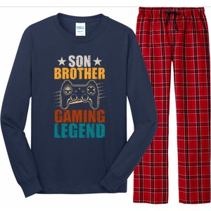 Son Brother Gaming Legend Gamer Long Sleeve Pajama Set