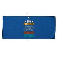 Son Brother Gaming Legend Gamer Large Microfiber Waffle Golf Towel