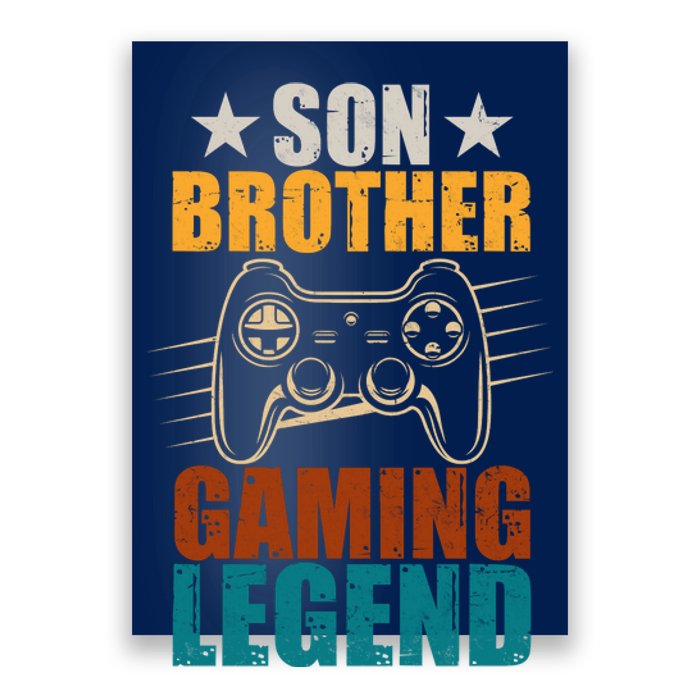 Son Brother Gaming Legend Gamer Poster