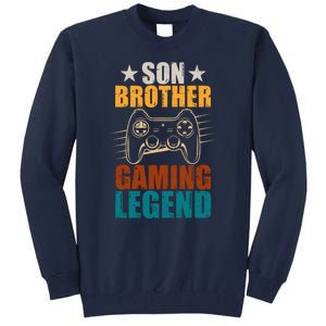 Son Brother Gaming Legend Gamer Tall Sweatshirt