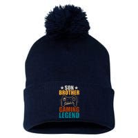 Son Brother Gaming Legend Gamer Pom Pom 12in Knit Beanie