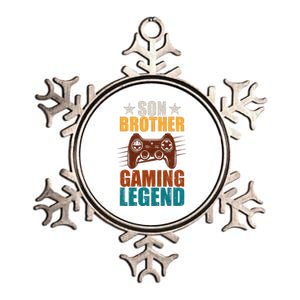 Son Brother Gaming Legend Gamer Metallic Star Ornament