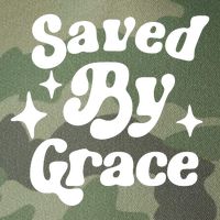 Saved By Grace Motivational Christian Retro Legacy Tie Dye Trucker Hat