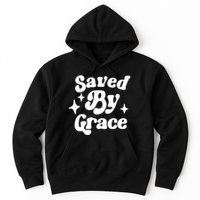Saved By Grace Motivational Christian Retro Hoodie