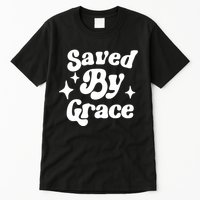 Saved By Grace Motivational Christian Retro Tall T-Shirt