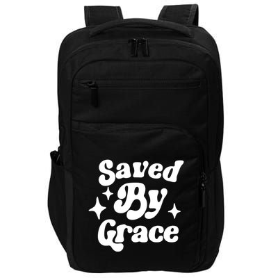 Saved By Grace Motivational Christian Retro Impact Tech Backpack