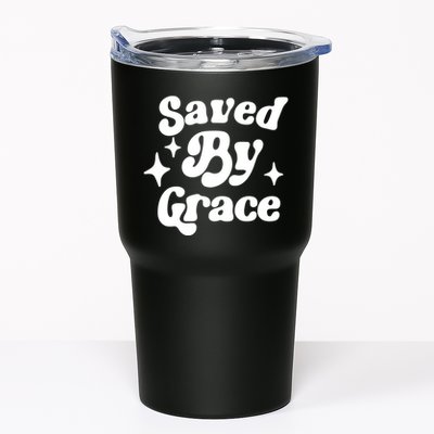 Saved By Grace Motivational Christian Retro Tumbler