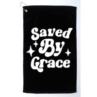 Saved By Grace Motivational Christian Retro Golf Towel