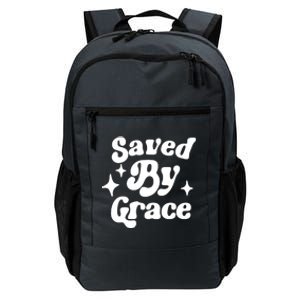 Saved By Grace Motivational Christian Retro Daily Commute Backpack