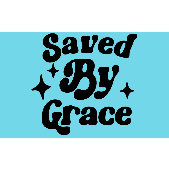 Saved By Grace Motivational Christian Retro Bumper Sticker