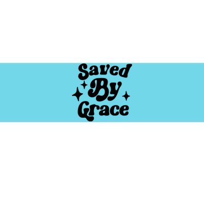 Saved By Grace Motivational Christian Retro Bumper Sticker