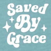 Saved By Grace Motivational Christian Retro Sueded Cloud Jersey T-Shirt
