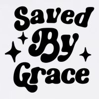 Saved By Grace Motivational Christian Retro Garment-Dyed Sweatshirt