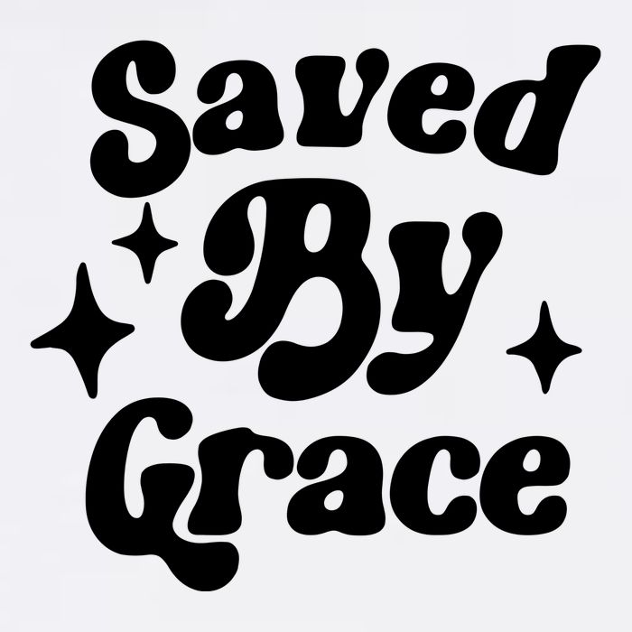 Saved By Grace Motivational Christian Retro Garment-Dyed Sweatshirt