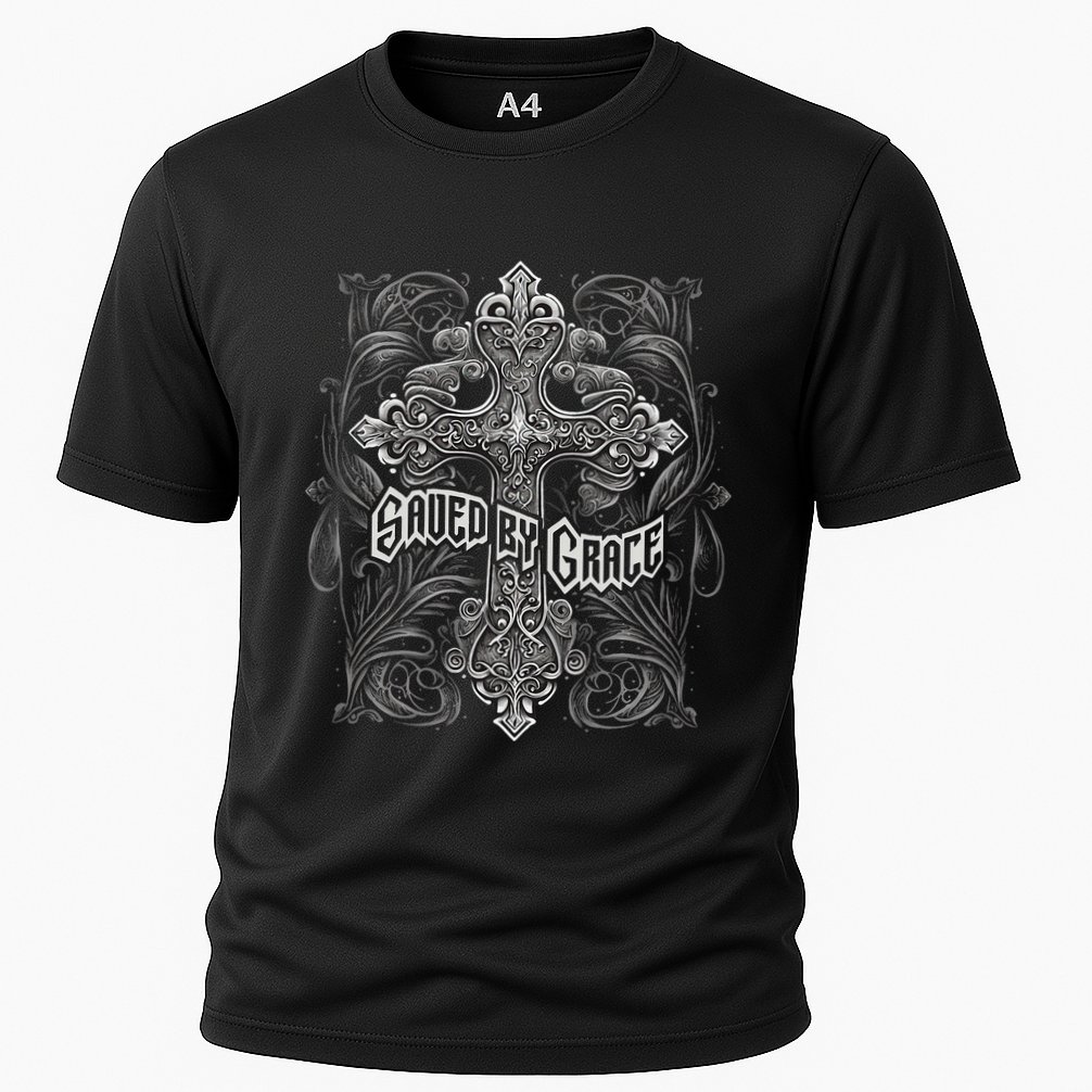 Saved By Grace Christian Cooling Performance Crew T-Shirt