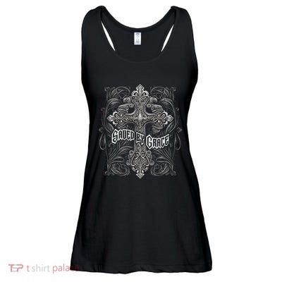 Saved By Grace Christian Ladies Essential Flowy Tank