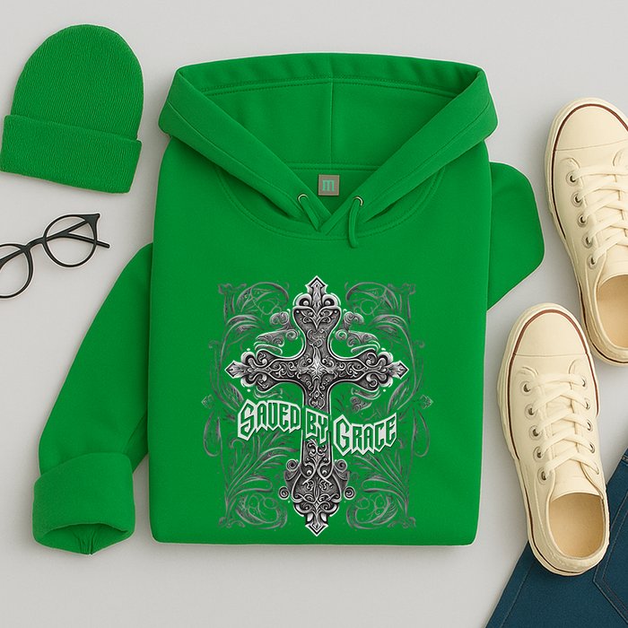 Saved By Grace Christian Hoodie