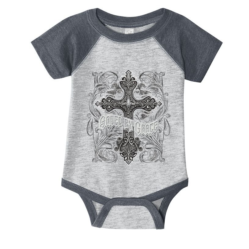 Saved By Grace Christian Infant Baby Jersey Bodysuit