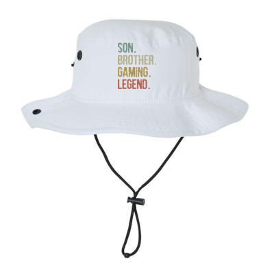 Son Brother Gaming Legend A Funny Retro 70s Gaming Legacy Cool Fit Booney Bucket Hat