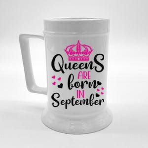 September Bday Gift Queens Are Born In September Gift Beer Stein