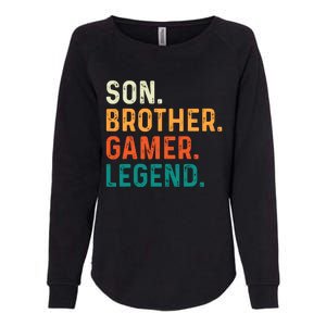 Son Brother Gamer Legend Funny Gaming Womens California Wash Sweatshirt